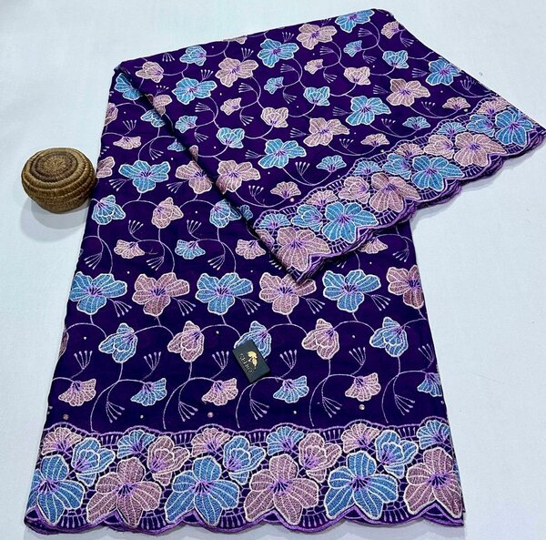 Tissu Africain Floral Élégant