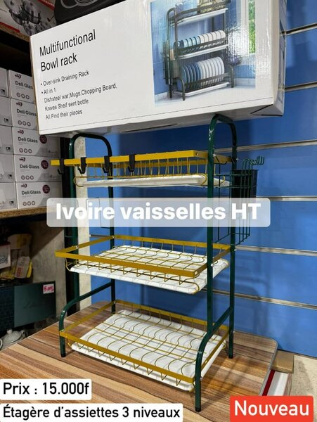 Étagère à Vaisselle 3 Niveaux