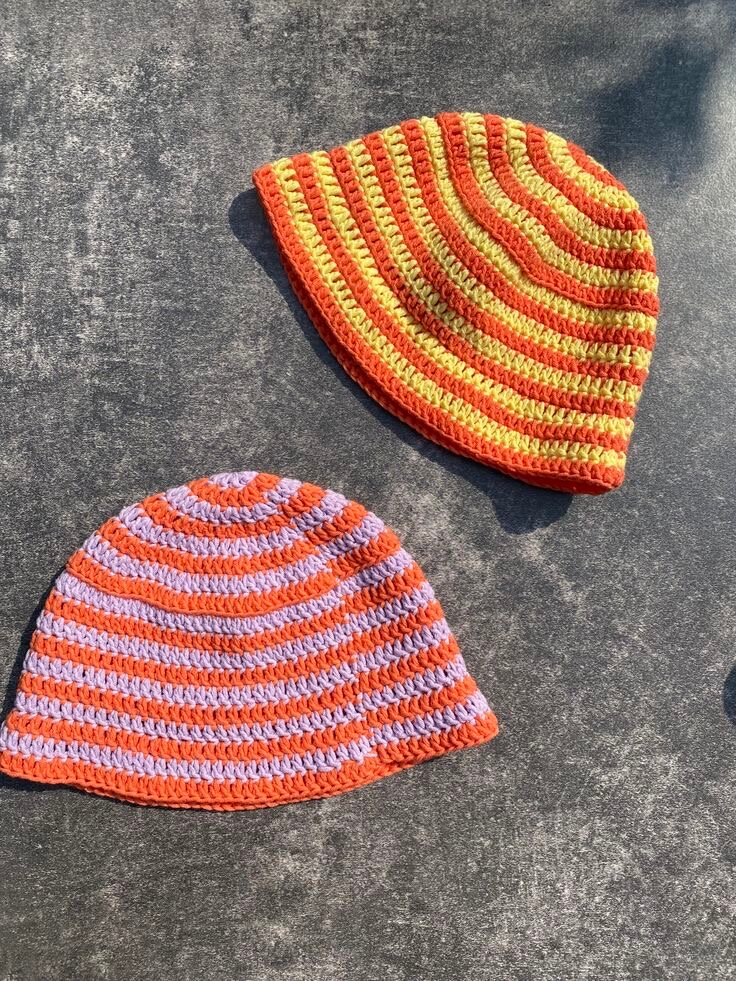 Bonnets crochet parent-enfant