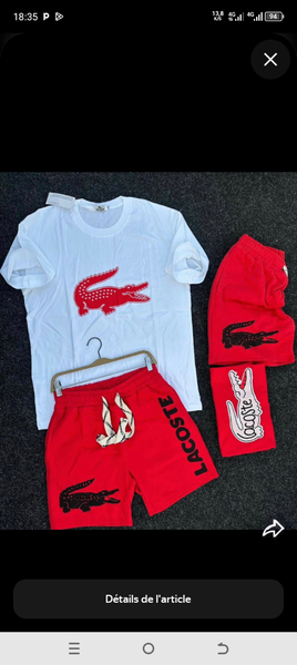 Ensemble T-shirt et Short Lacoste