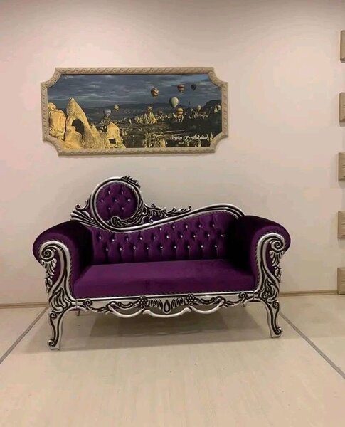 Canapé baroque élégant coloré