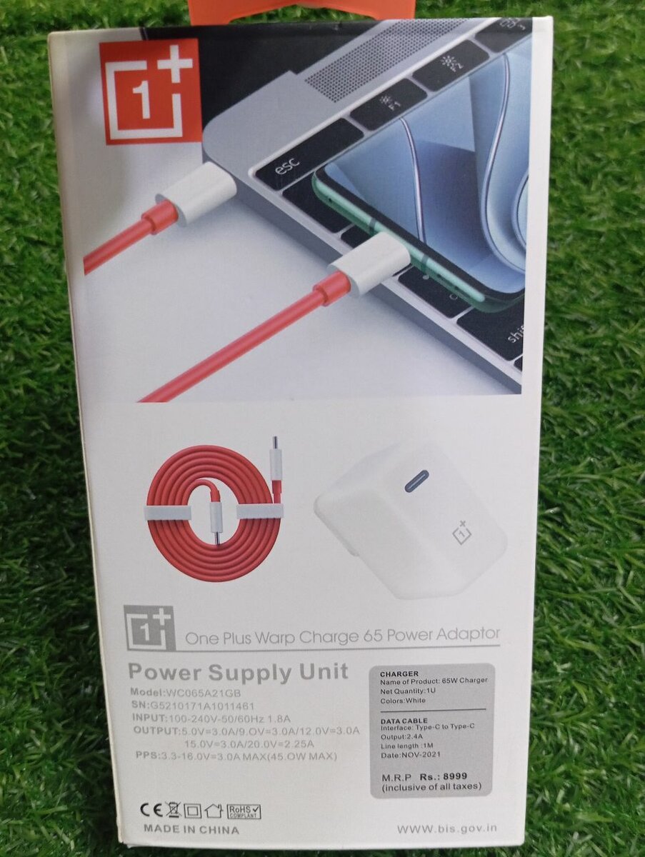 One Plus Wrap Charger 65 Power Adapter
