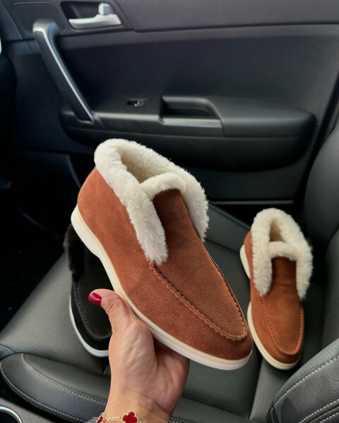 Утеплённые замшевые угги