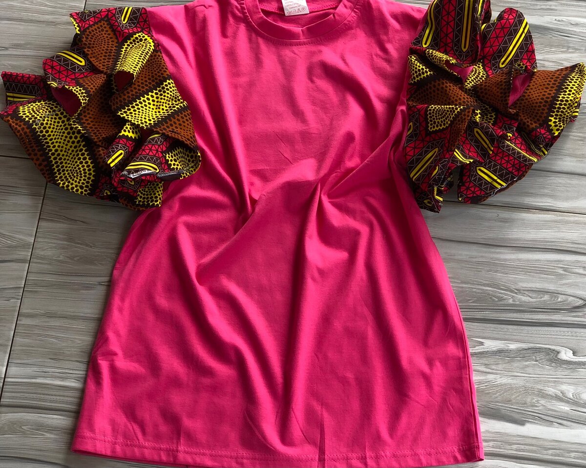 Tshirts with three layer African print
