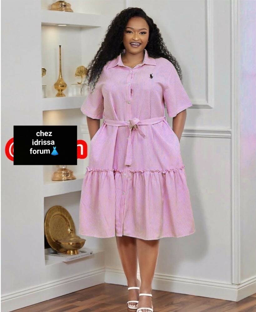 Robe Chemise Ceinturée Élégante