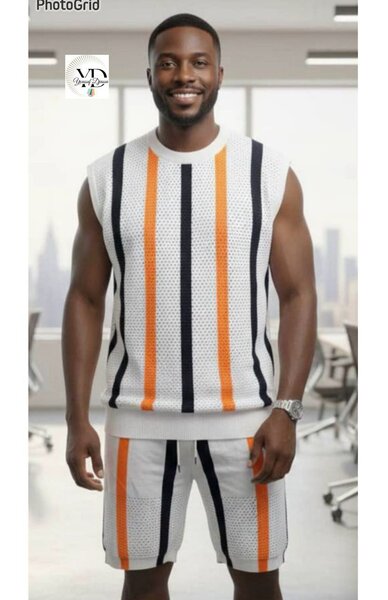 Ensemble décontracté rayé homme