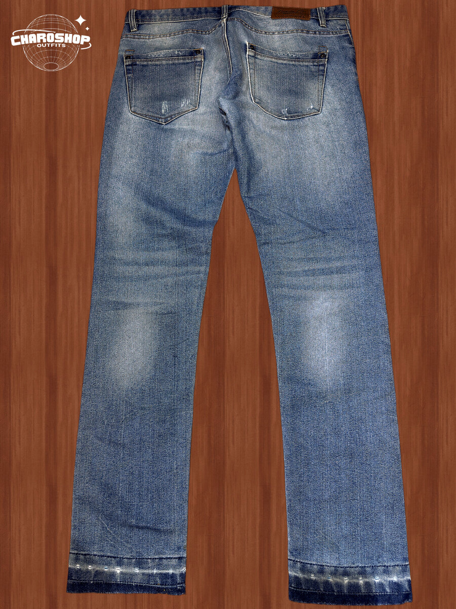 Jeans bleus délavés homme