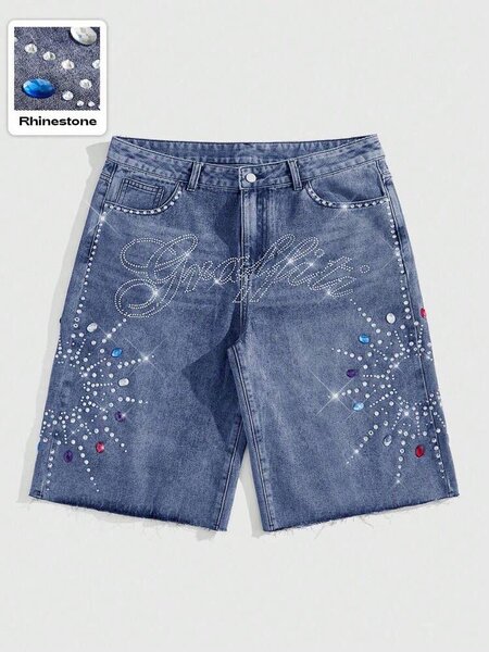 Shorts en jean strassés