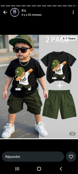 Ensemble bébé rose élégant