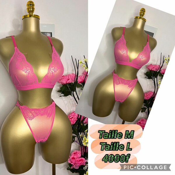 Ensemble Lingerie Rose Sexy