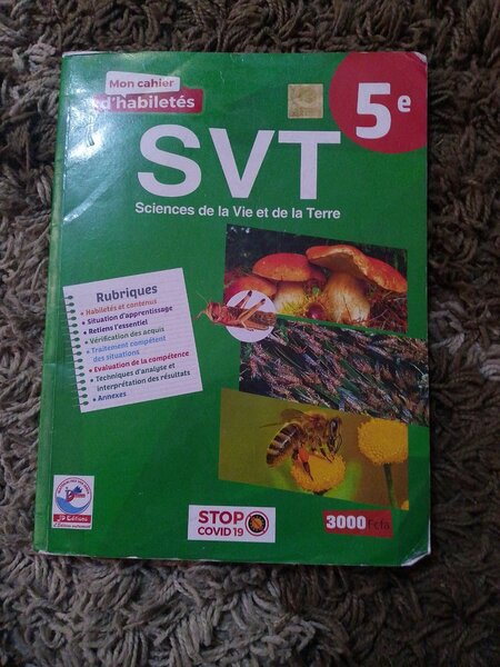 Cahier SVT 5e