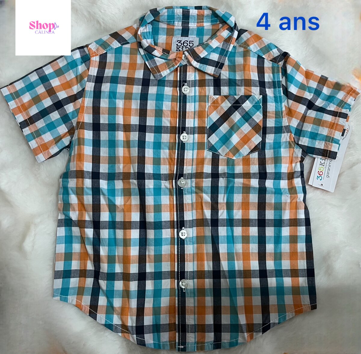Chemise à carreaux garçon 4 ans