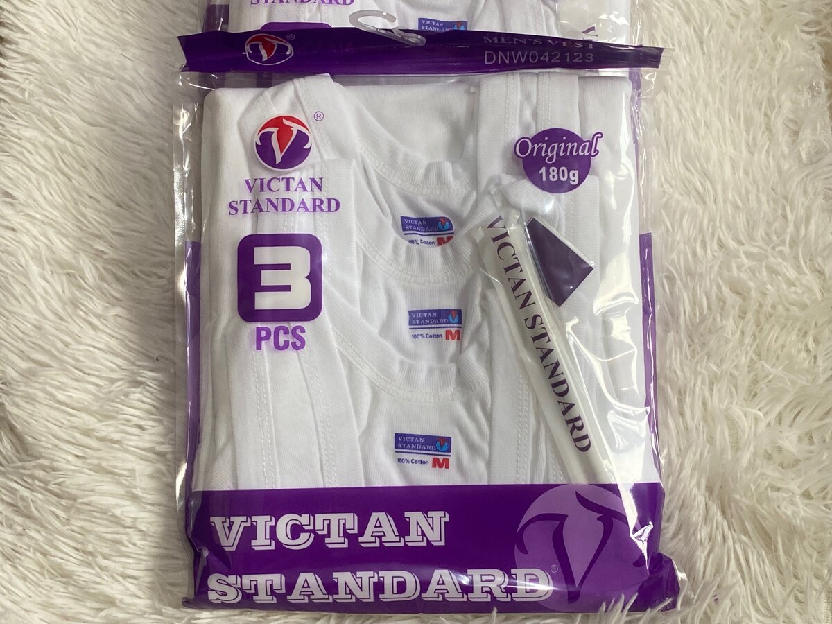 3 in 1 Victan Standard Men Singlet/Vest - 100% Cotton