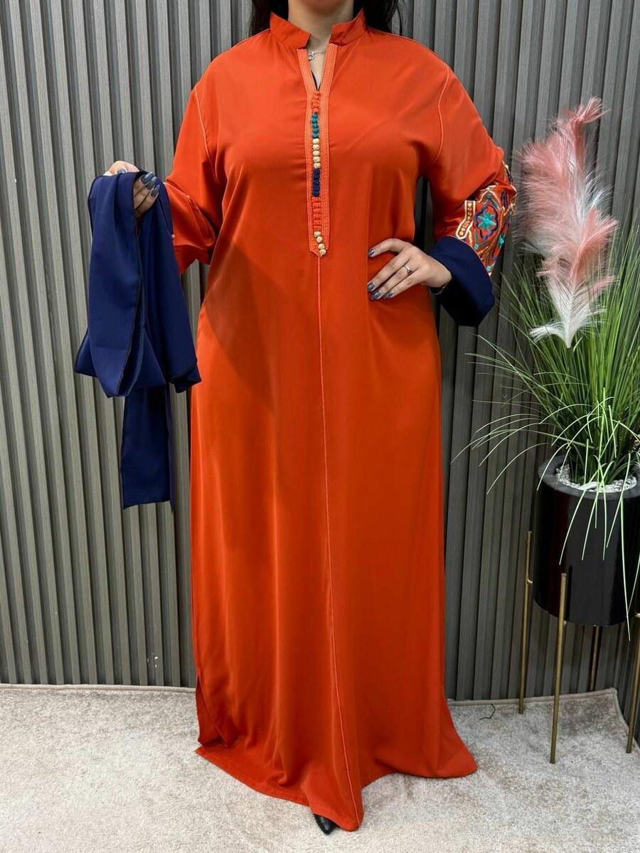 Robe Maxi à Manches Longues Élégante