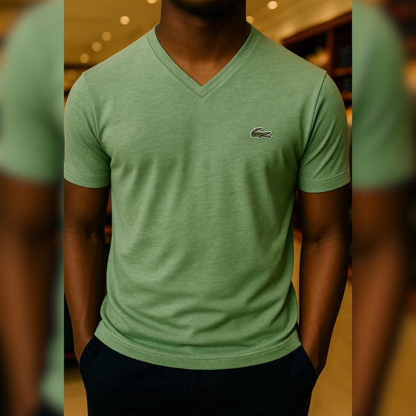 Tshirt Lacoste Vert Col V