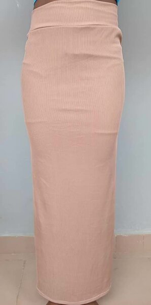 Jupe longue élégante beige