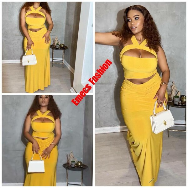 Robe Jaune Évasée Glamour