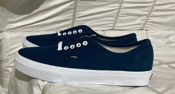 Vans Sneakers en Côtelé Bleu