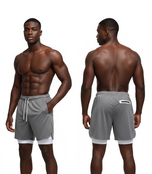 Shorts de sport gris homme