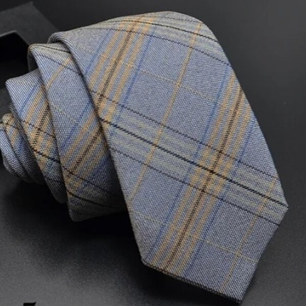 Polyester + Rayon Ties blue