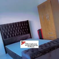 custom made bed with a high base