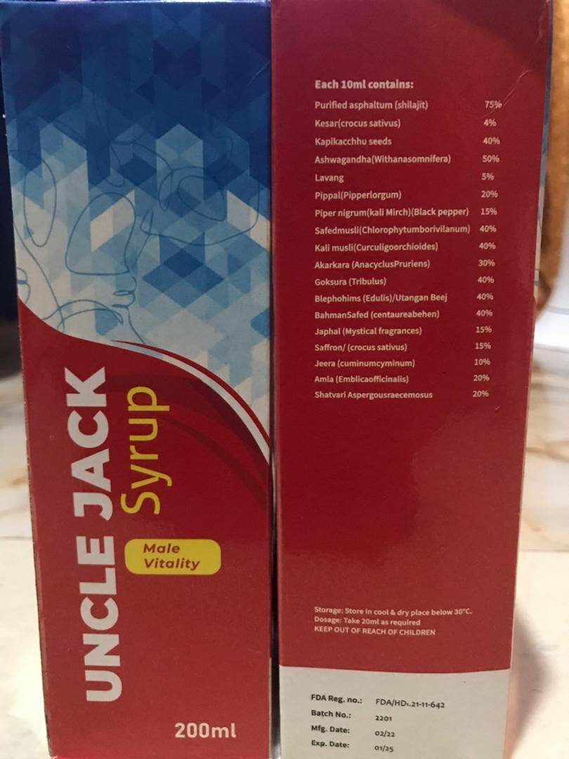 Uncle jack syrup for men