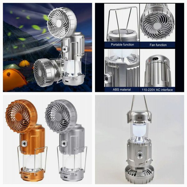 Solar light with fan