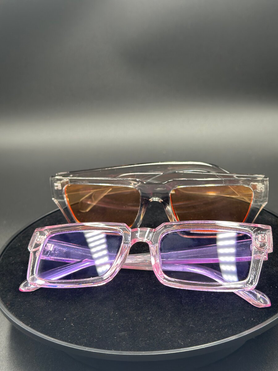 Trendy Pink Square Sunglasses