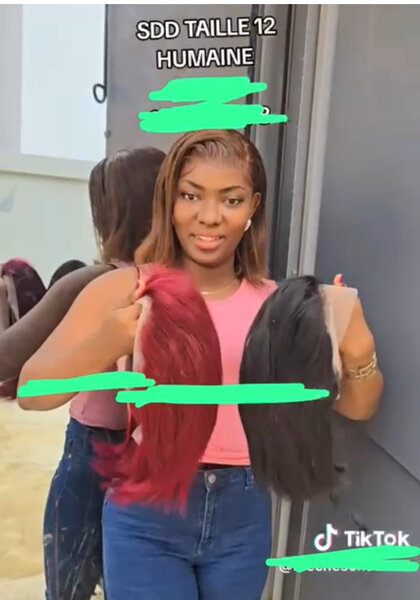 Perruque en Cheveux Humains Taille 12