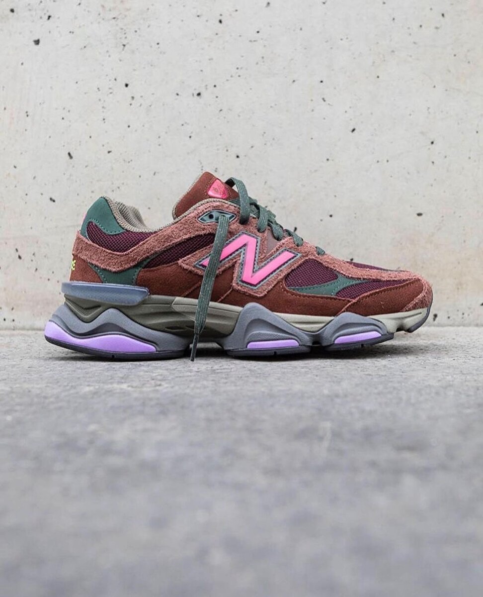 New Balance 9060s - Rich Oak Burgundy.