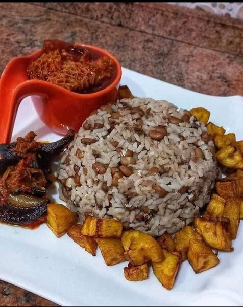 Riz aux haricots et plantains