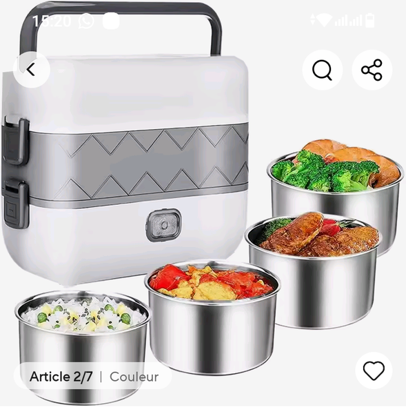 Boîte à lunch électrique étagée