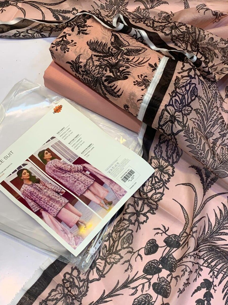 3 pc lawn suit 4 colours available dc free