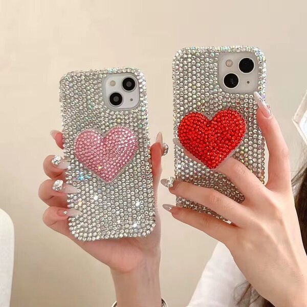 Étuis iPhone Strass Cœur