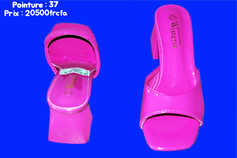 Mules roses élégantes