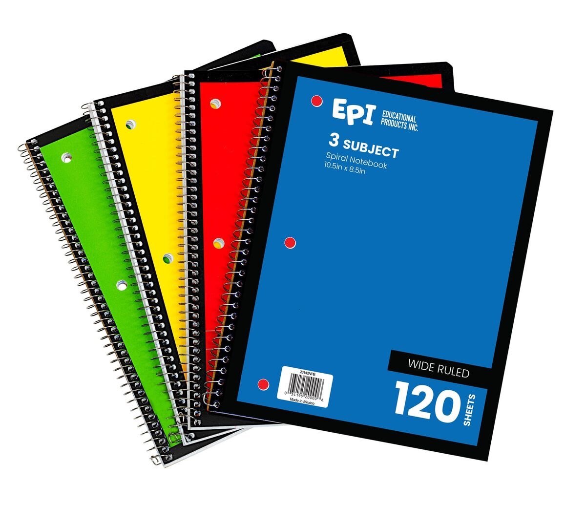 Cahiers spirales multicolores