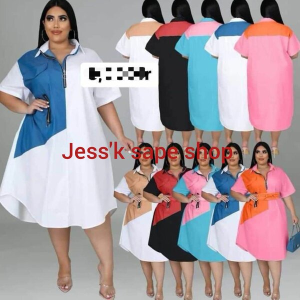 Robe décontractée multicolore