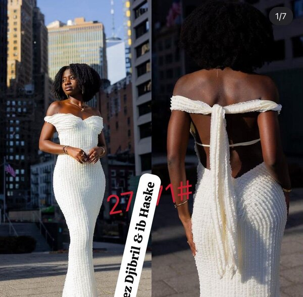 Robe longue blanche élégante