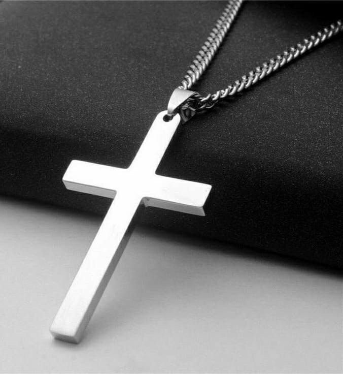 Collier Croix Acier Inoxydable