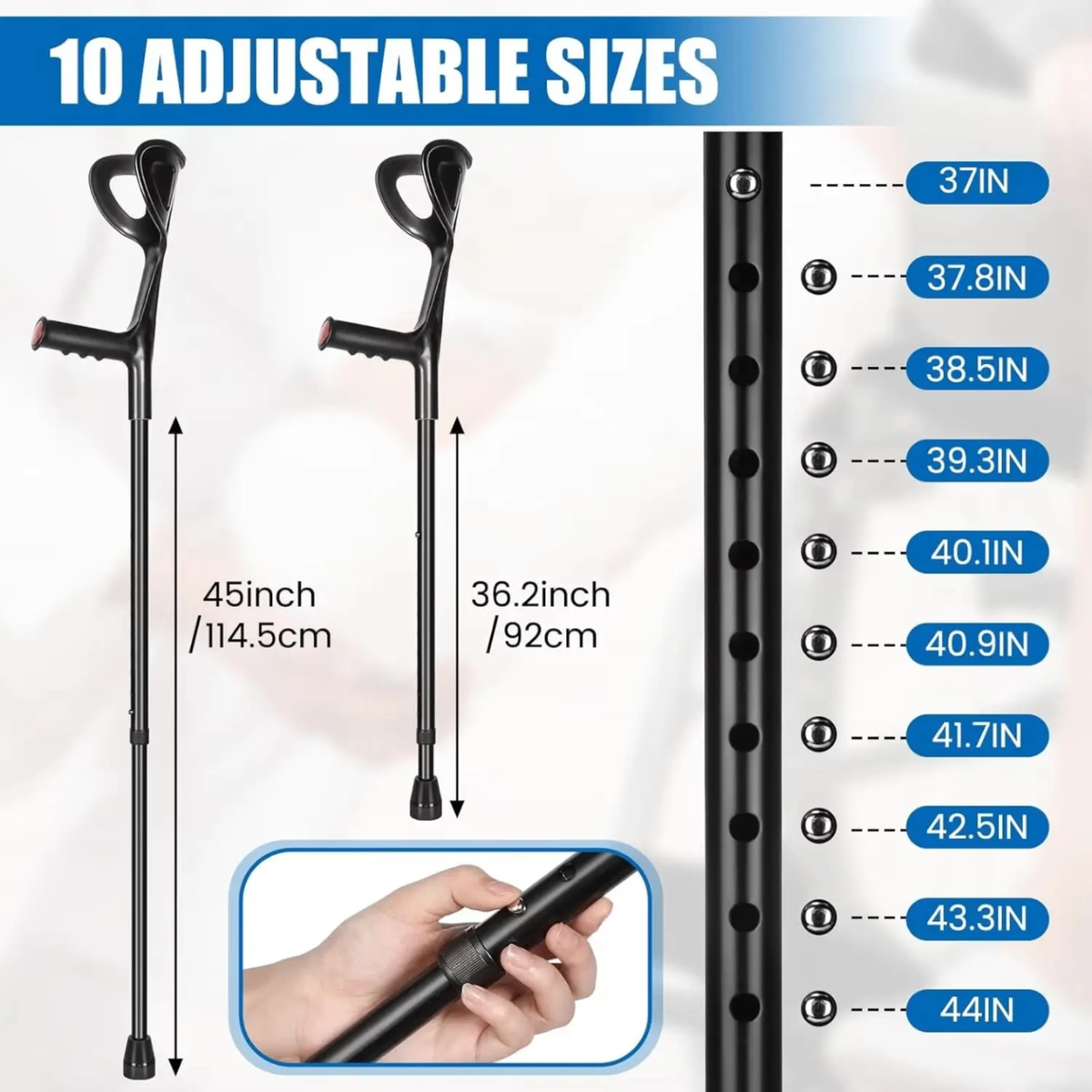 Béquilles réglables légères