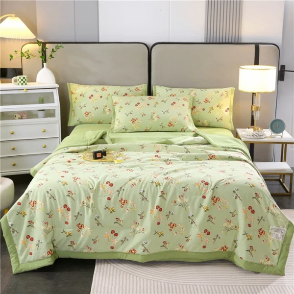 Parure de lit en coton fleuri