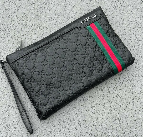 Casual Mens Soft Leather Hand Clutch Bag