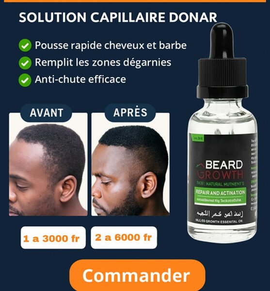 Huile Croissance Barbe Réparatrice