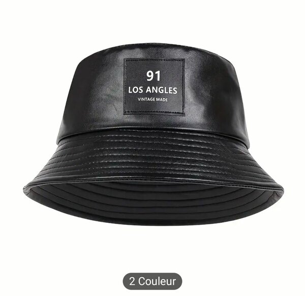 Chapeau Bob Cuir Noir
