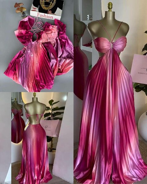 Robe Longue Évasée Satinée