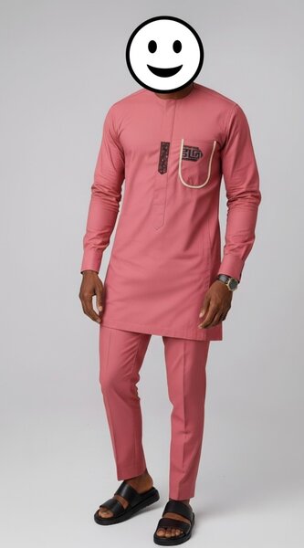 Ensemble africain chic rose