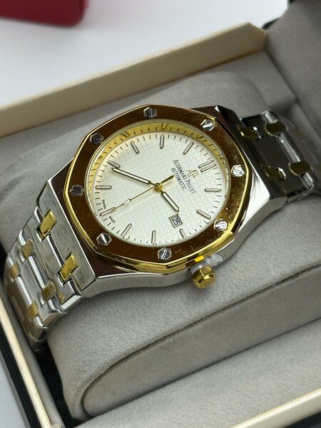 Montre luxe bicolore homme