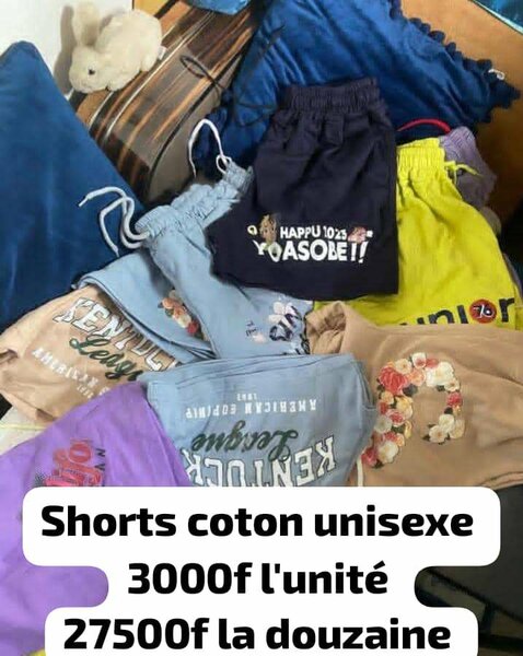 Shorts unisexe coton