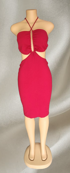 Robe Échancrée Sexy Rouge