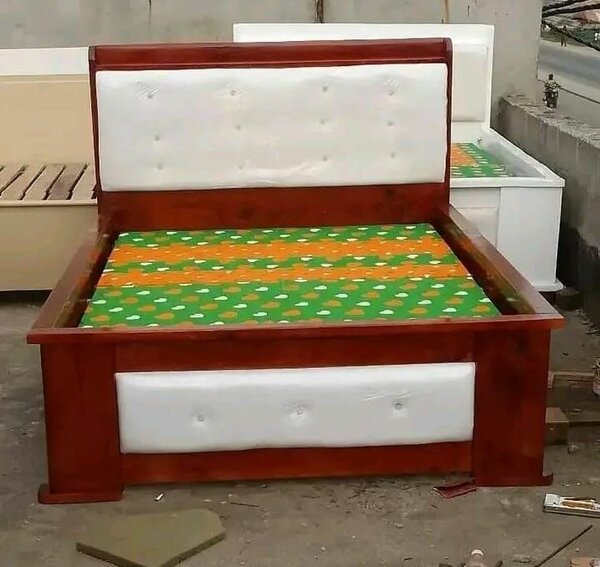 Lit double moderne bois